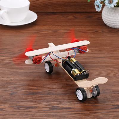 1/5/10PCS Twin Blades Aircraft Educational Toys Eco-Friendly DIY Scientific Experiment Kids Electric Plane STEM Craft Kits