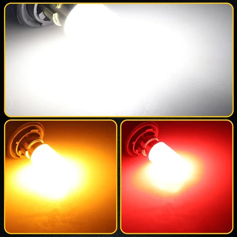 2pcs P21W Led 1156 BA15S 1157 BAY15D P21 5W R5W R10W Car Turn Signal Lights Reverse Lamp 12V White Red Yellow 18SMD 3030 Bulb