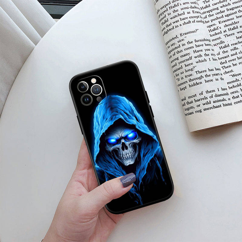 JO60 Grim Reaper Skull Phone Case for Samsung A35 A25 A24 A15 A05S A05 M55 M35 M15 A06 A16 A02 A12 A13 A10 A20 A30 A22 A31 A32 A33 A41 A42 A50