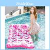 Eco-friendly Pvc Xiao Lu Cross-border Ins Inflatable Water Floating Hole Adult Maple Leaf Water Lounger Thickened Floating Bed Water Party Blue