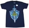 Legend of Zelda Mens T-shirt Shield Triforce Shield Made of Symbols