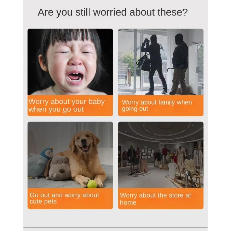 White Wireless camera Indoor WiFi camera Baby Monitor WiFi network camera Home monitor Home Security Roulette Night Vision White