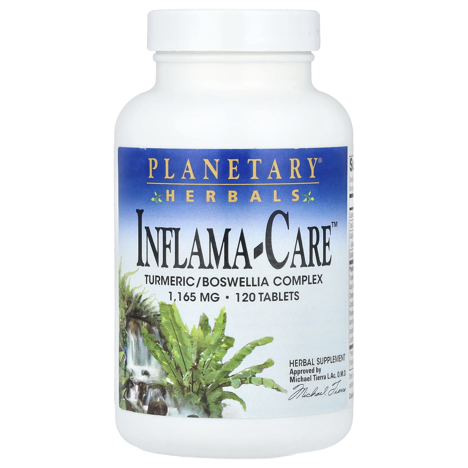 

Planetary Herbals, Inflama-Care™, Комплекс куркуми/босвелії, 120 таблеток