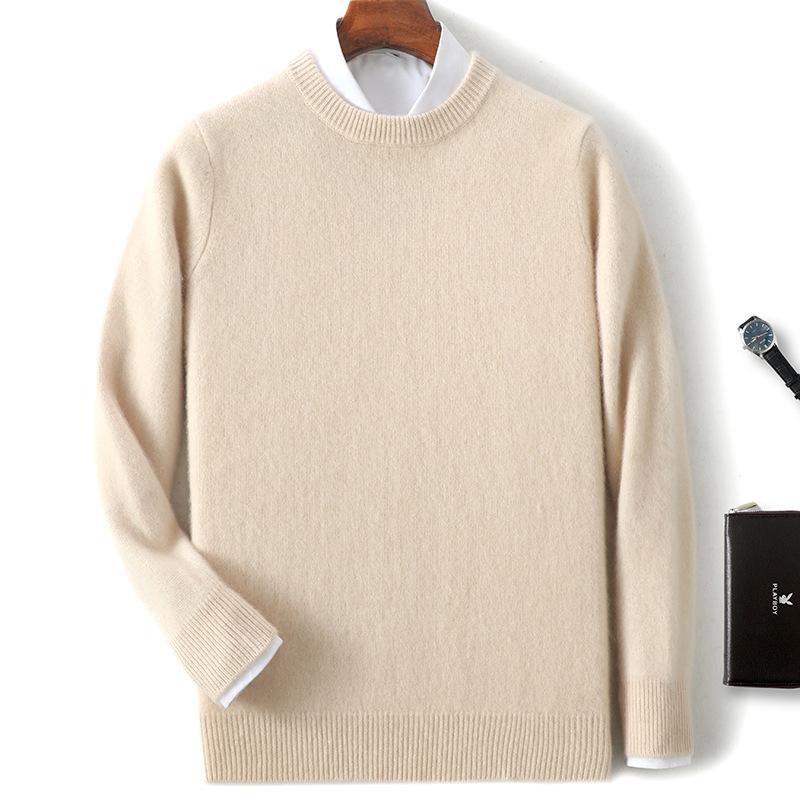 New cashmere sweater thickened semi-turtleneck pullover sweater with cashmere sweater men's inside