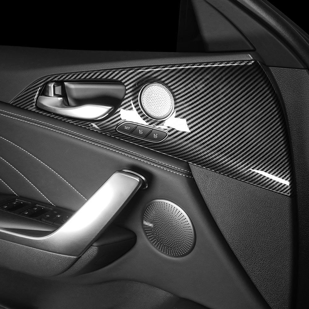 LHD/RHD For Kia Stinger 2018-2023 Carbon Fiber Inner Door Window Lift Button Switch Panel Cover Trim AccessoriesGood product
