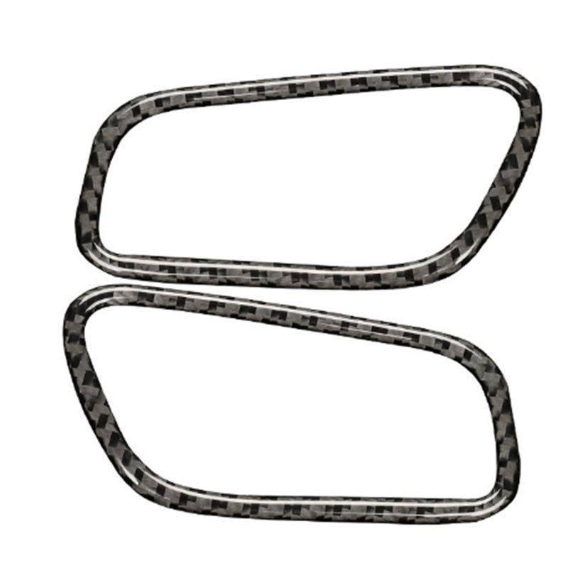 Air Outlet Frame Trim Sticker Car Dashboard Air Conditioner Outlet Trim Cover For Macan Cayenne Carbon Fiber Pattern