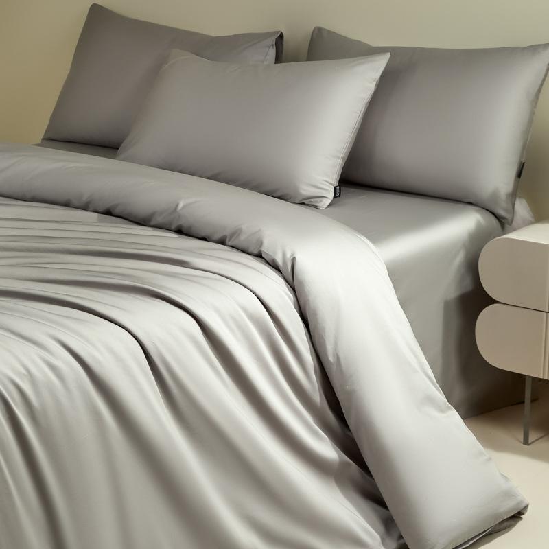 

Simple Class A Maternal And Infant Grade 100 Pure Cotton 4Pcs Dormitory Quilt Cover Cotton Sheet Sheet Long Staple Cotton Bedding 1.2m bed 3pcs 1.5*2m quilt core срібло сірий колір