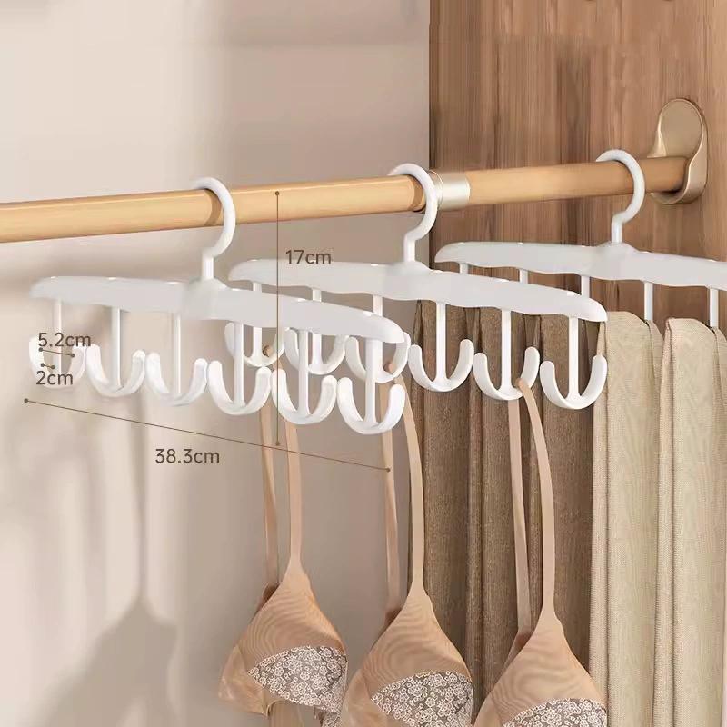 

Вращающаяся вешалка с 12 крючками, экономящая место - Идеально подходит для галстуков, нижнего белья, маек и юбок | Портативный органайзер, подходящий для общежитий и домашнего хранения. KTY белый