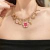 Ozean Serie Emaille Anhänger Halskette Damen Seestern Muschel Blume Halskette Retro Meeresküste Strand Urlaub Tägliche Schmuck Accessoires