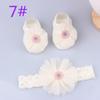Baumwolle+Spitze Neugeborenen Haarband Perlen Schleifen Mädchen Haar Accessoires Kawaii Baby Stirnband Socken Set