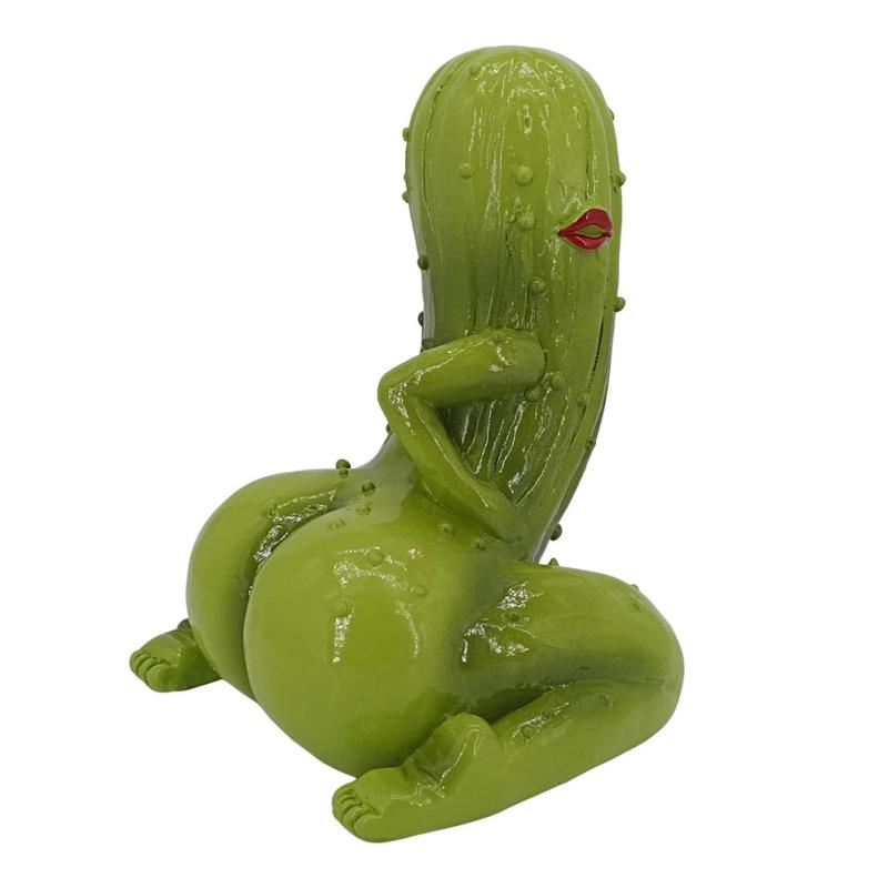 Pickled Cucumber Crafts Ornament With Funny Pose Resin Home Table Decor Funny Pickled Cucumber Figurine Gag Gifts For Friends