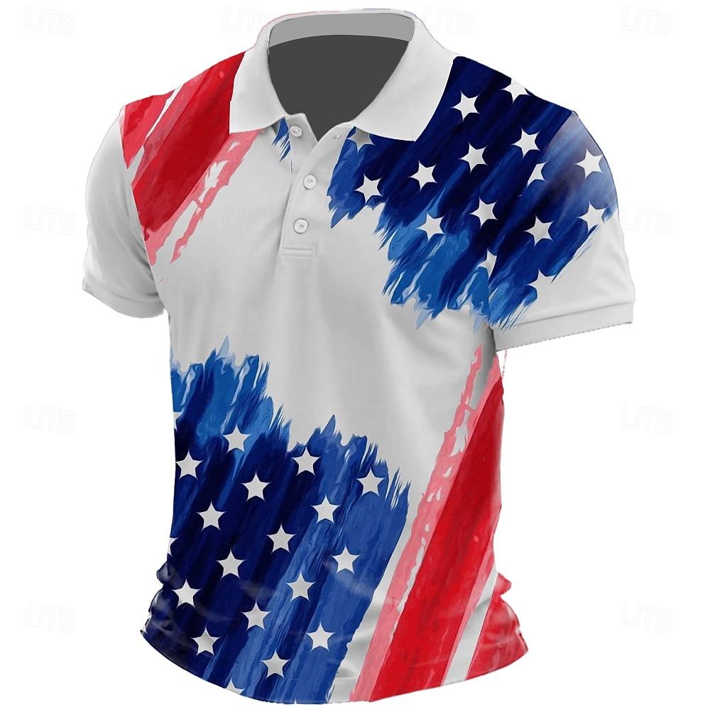 America's 250th Anniversary Men's American US Flag Eagle T Shirt Short Sleeve T shirt 3D Print Crew Neck Shirt Daily Military Daily