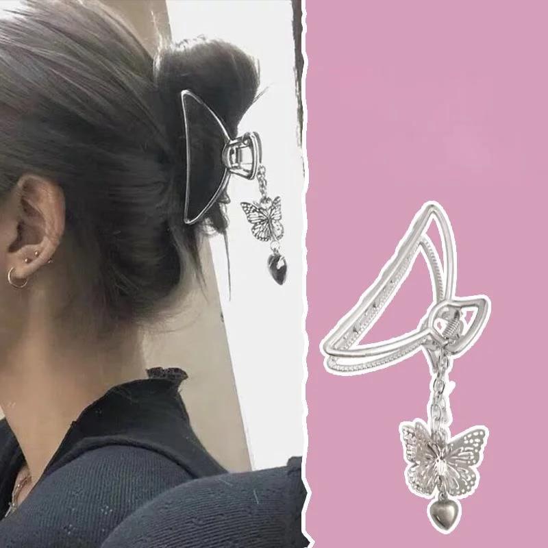 Fashion Butterfly Tassel Hair Clip Hairpins for Women Girl Vintage Metal Silver High End Jewelry Styling Accessories Headwear