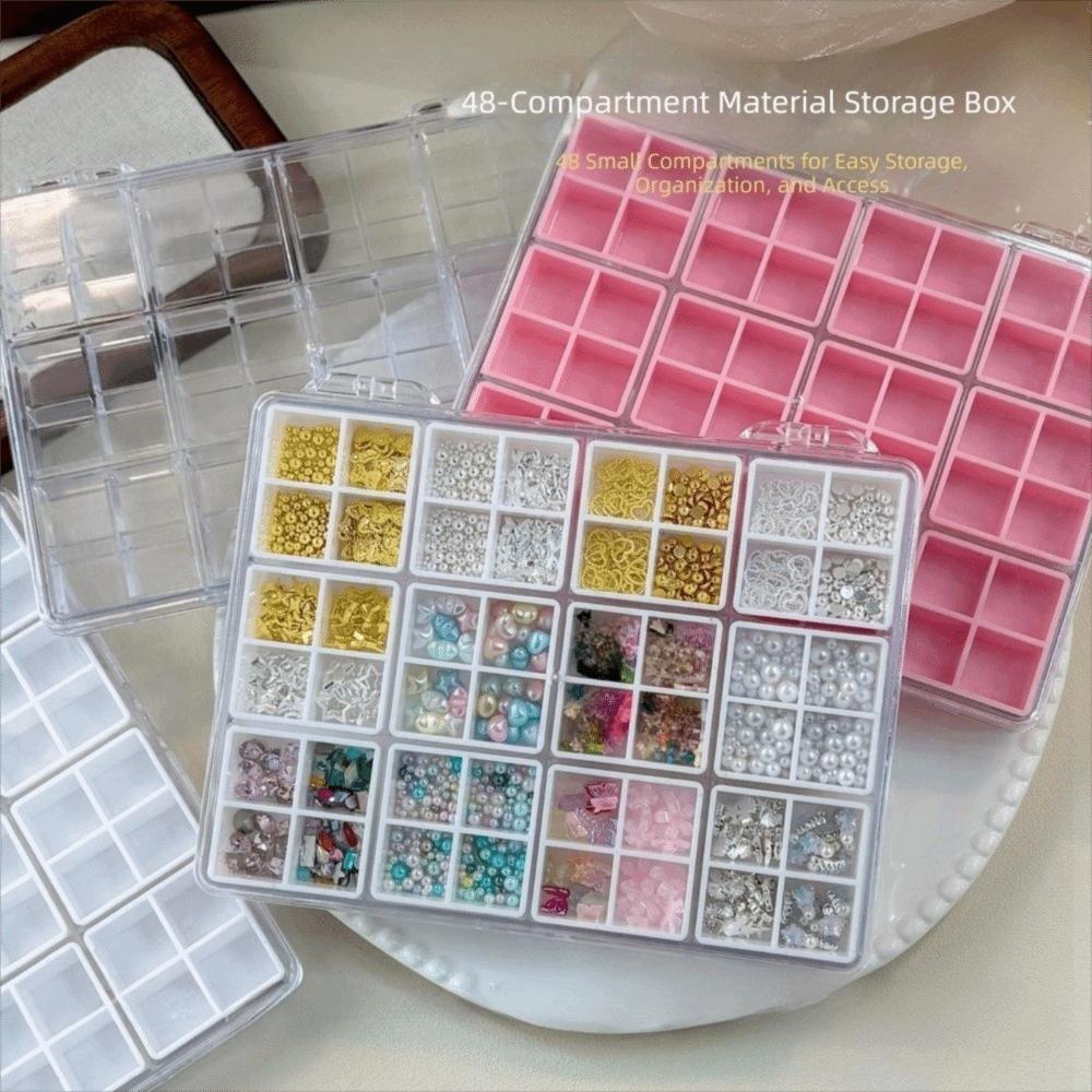 Big Size Nail Accessories Storage Box Transparent Nail Art Packing Storage Container Nail Artists