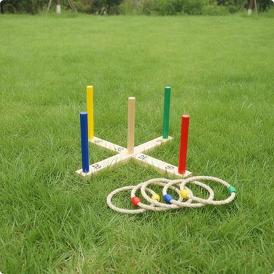 Wooden Toss Game Outdoor with Carrying Case Portable for Kids, Backyard, Picnic,