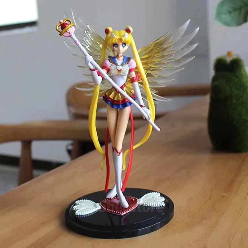 Hot Eternal Sailor Moon Tsukino Usagi Anime Figure Decoration Collection Doll Action Model Toy for Birthday Gifts