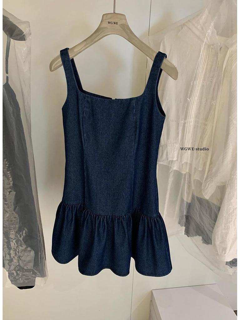 Retro Sleeveless Slimming Denim Dress - WGWE8741 Spring/Summer Collection