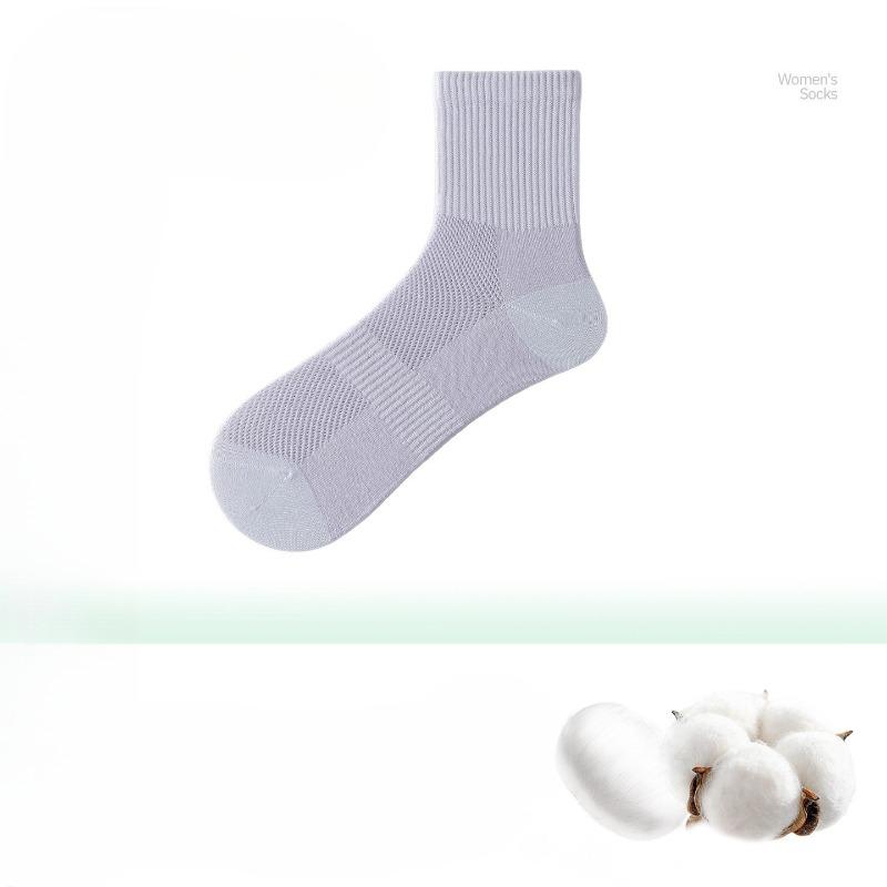 

Silk Stockings for Children, Thin Style, Mid-length, Without Bones, Made of Cotton, Breathable, Odor-resistant and Antibacterial. 1 pair світло-фіолетового кольору