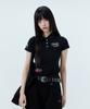 ODDSTUDIO Kitsch Graphic Collared T-Shirt - Black