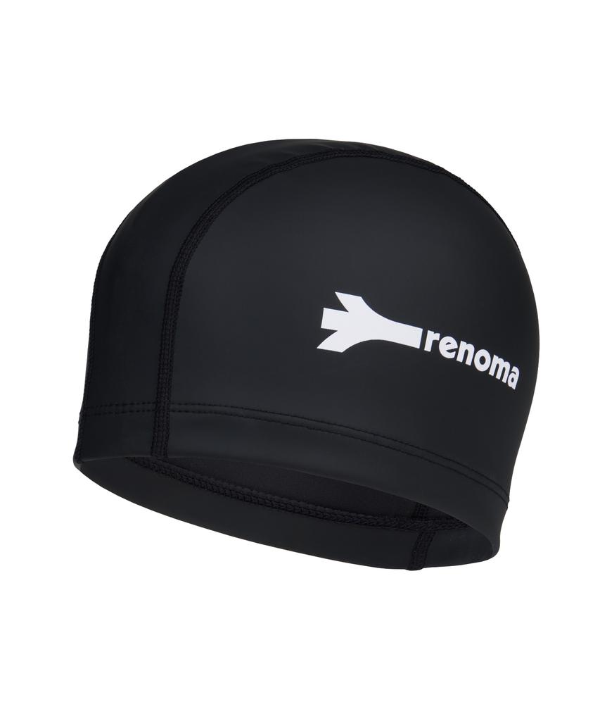 Lenomasuyeongbog Adult Simple Text Pu Swim Cap Black Ro-Rc2E702-Bk