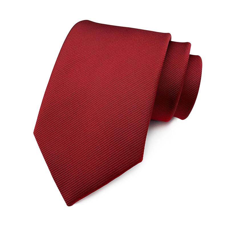 Satin Solid Color 8Cm Fashion Business Professional Men'S Tie