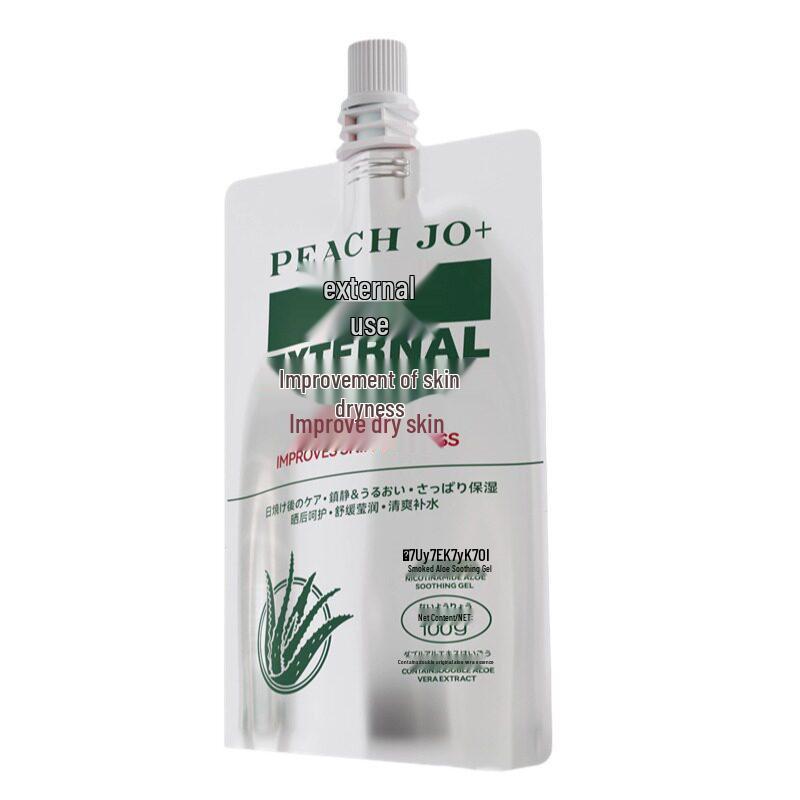 Peach Korean Aloe Vera Gel Moisturizer - Hydrating & Soothing Summer Cream Aloe Vera Gel