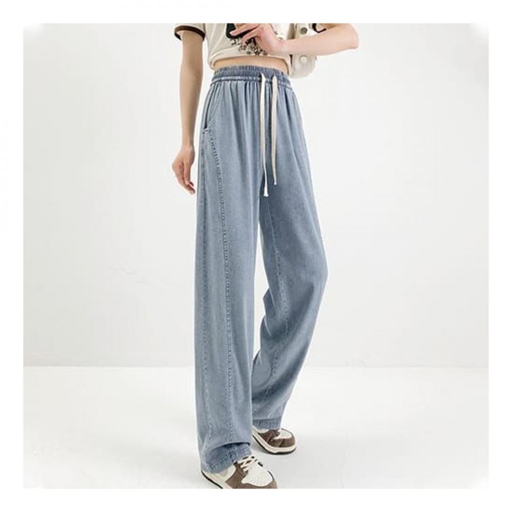 Navava Women Thin Denim Banding Pants Np255