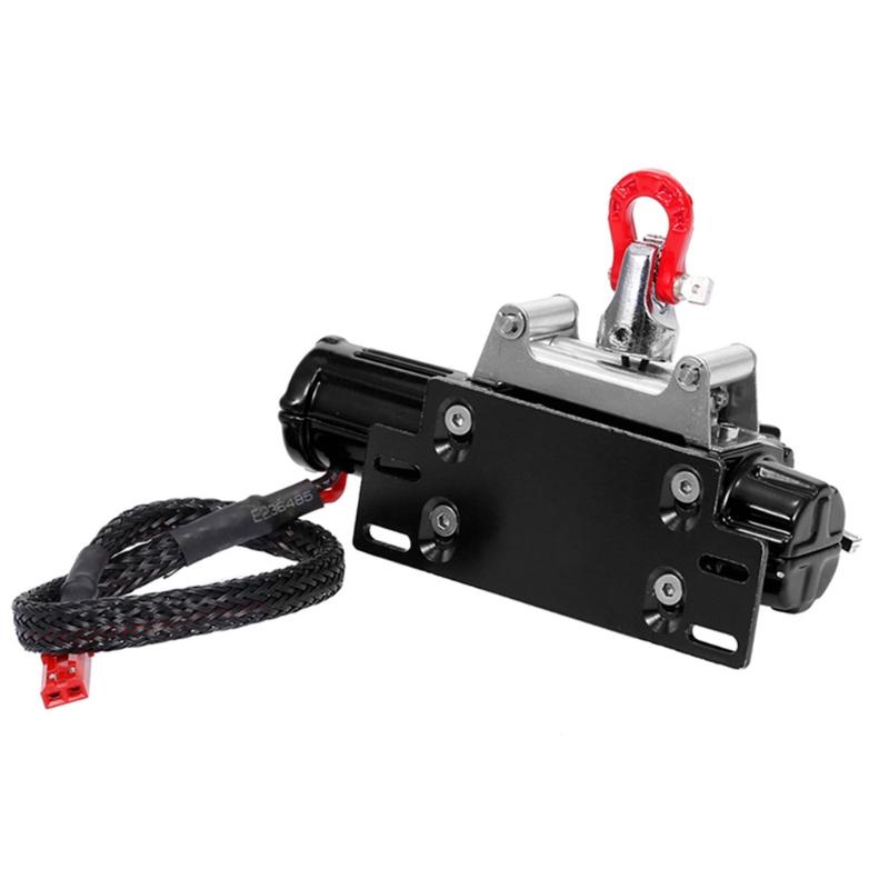 Metal Steel Wire Automatic Simulated Winch, RC Crawler Winch, Metal Winch Capstan for RC Crawler Car 1/10 TRX4 D90 SCX10