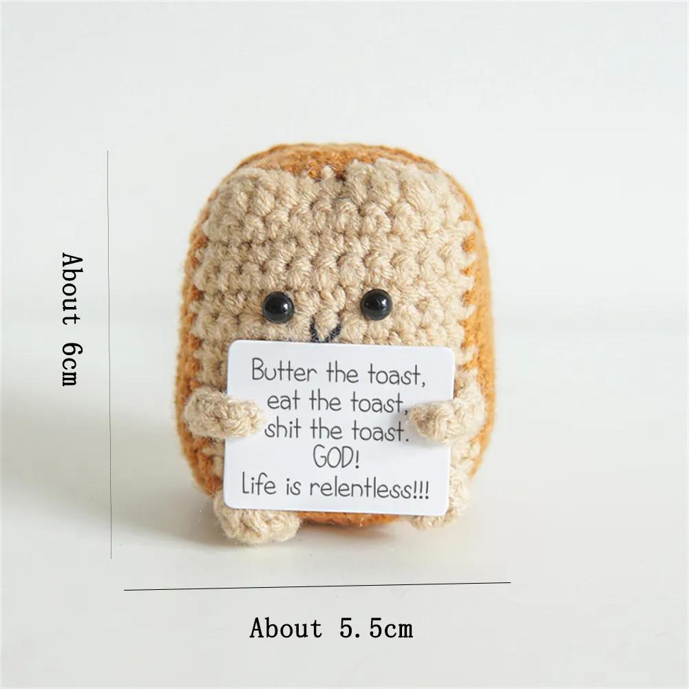 El Yapımı Pozitif Enerji Patates Bebek Ev Dekorasyonu Mini Peluş Örgü Yün Patates Bebek Sevimli Doğum Günü Hediyeleri Ofis Oda Dekoru