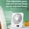 Portable Desk Fan Rechargeable 1200mAh Battery Operated Standing Fan with Digital Display Ultra-Quiet Foldable Desktop Fan 5 Speeds Adjustable