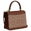 Coach Courtney 20 Brand Print Shoulder Bag Coated Canvas And Glossy Calfskin Crossbody Tote Small Women Bags Brown CCE22-IMXHE