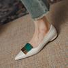 2024 Spring Autumn  High Heel Women Pumps Genuine Leather Ladies Single Shoes Shallow Pointed Toe Office Dress Shoes Party Shoes