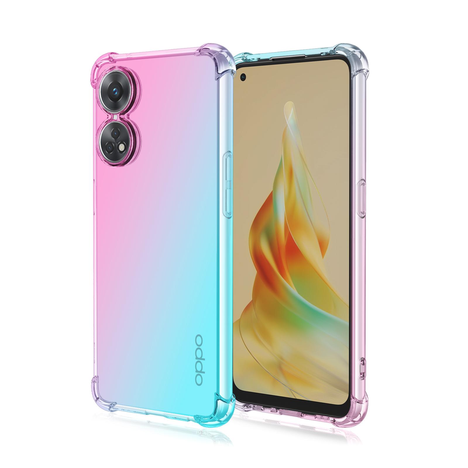 

Прозрачный милый градиентный чехол для телефона, тонкий, устойчивый к царапинам, гибкий чехол из ТПУ, противоударный защитный чехол для Oppo Realme 5S 6I 7 8S 9 Pro 10 Pro+ 11 12+ Realme 6S (RMX2002) розовый/зелёный