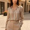 GMXIA Women's POLO Neck Long Sleeve Spring Autumn Fashion Casual Blouses & Shirts