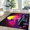 Neon Retro Car Night Drive Floor Mats for Living Room, Bedroom and Room Decoration Are Suitable for Gifts.