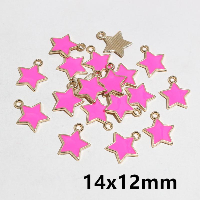 50pcs Bow Butterfly Star Charms Pendant Enamel Metal for Earrings Necklace Bracelet DIY Jewelry Making Accessories Findings