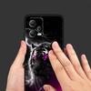 Löwe Bär Katze Cool Für Xiaomi Redmi Note 15 14 13 12 12S 11E 11 11S Pro Plus 4G 5G Schwarze Weiche TPU Handyhülle