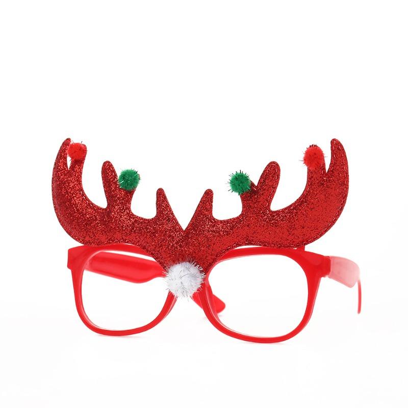 New Year Party Glasses Christmas Antler Eyewear Festive Po Props for Kids Adults Holiday Decor Navidad Gifts Supplies