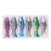 7 Segment Artificial Hard Baits Multi Jointed Swimbaits Swimming Lures with Treble Hook Saltwater Swimbait
