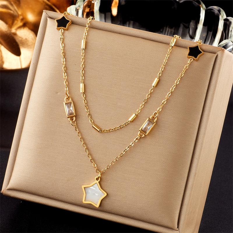 Fashion Niche Pendant Choker Necklace Personalized Layered Irregular Pendant Necklace