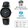 Citizen Q&Q Men's Analog Waterproof Wristwatch with Leather Strap, Model QA36-102, Black
