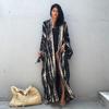Long Kimono Swimsuit Cover up for Women Stylish Tie Dye Open Front Beach Outfits Bathing Suit