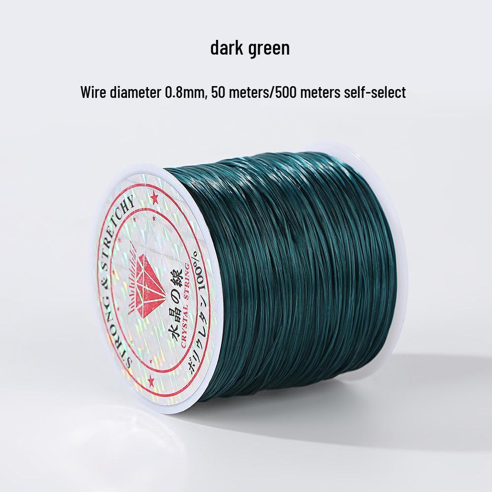 0,8 mm Elastisk Spandexsnöre, 50 m - Idealisk för DIY-armband, vävning och pärlbroderi