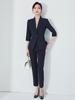 Women's Summer Three-Quarter Sleeve Professional Suit Set for Interviews and Hotel Front Desk Managers