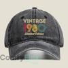 Vintage Text Design Baseball Cap Unisex Women Distressed Washed Sun Cap Outdoor Workouts Hat