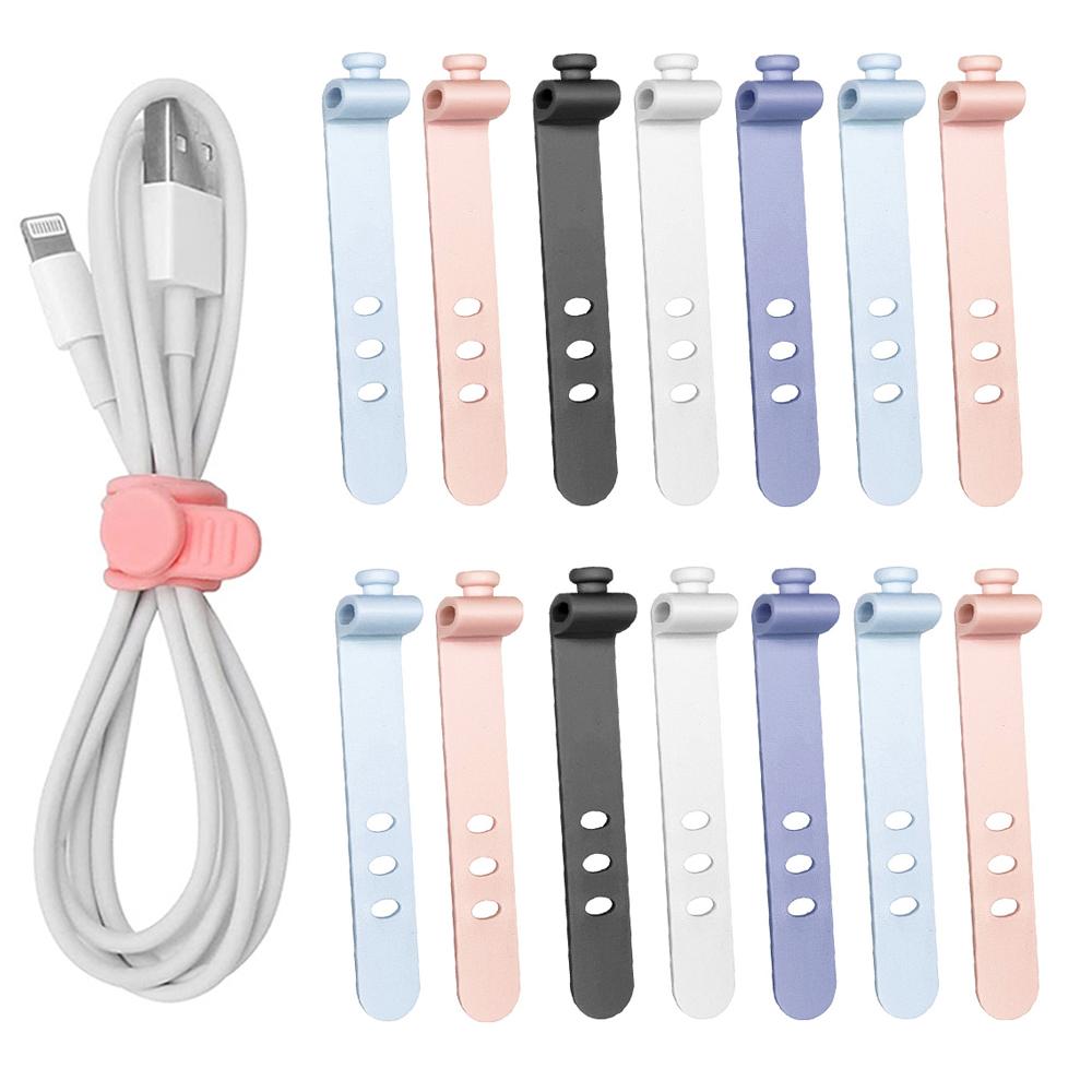 5/10pcs Phone Cable Organizer Earphone Clip Charger Cord Management 3 Hole Line Storge Holder Clips Data Line Bobbin Winder Straps
