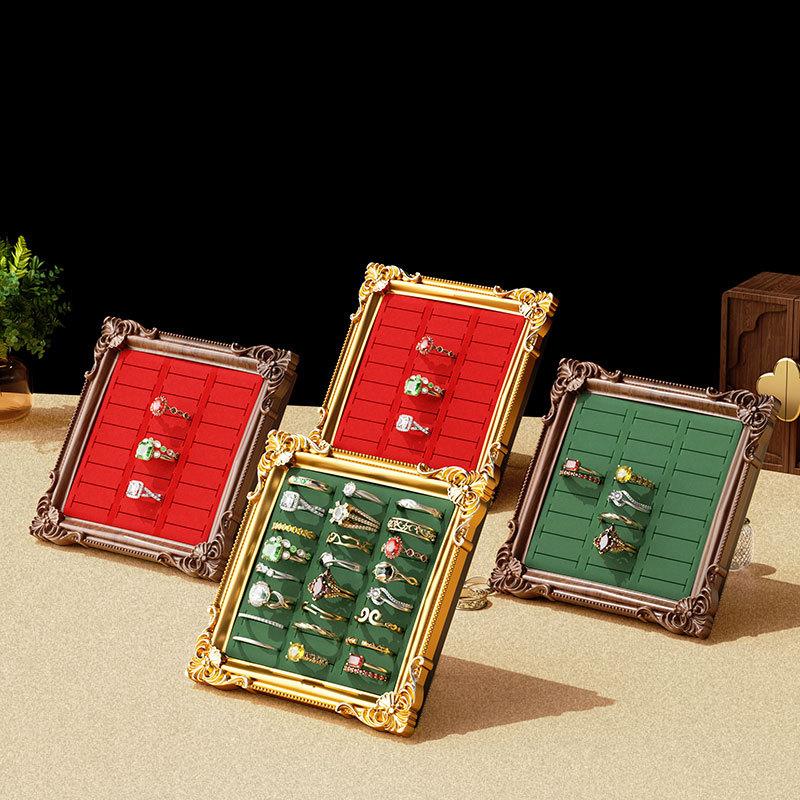 Vintage Jewelry Display Stand European Photo Frame Ring Jewelry Storage Tray Dresser Store Display Ornament Home