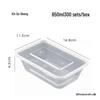 Disposable Transparent Square Food Containers with Lids