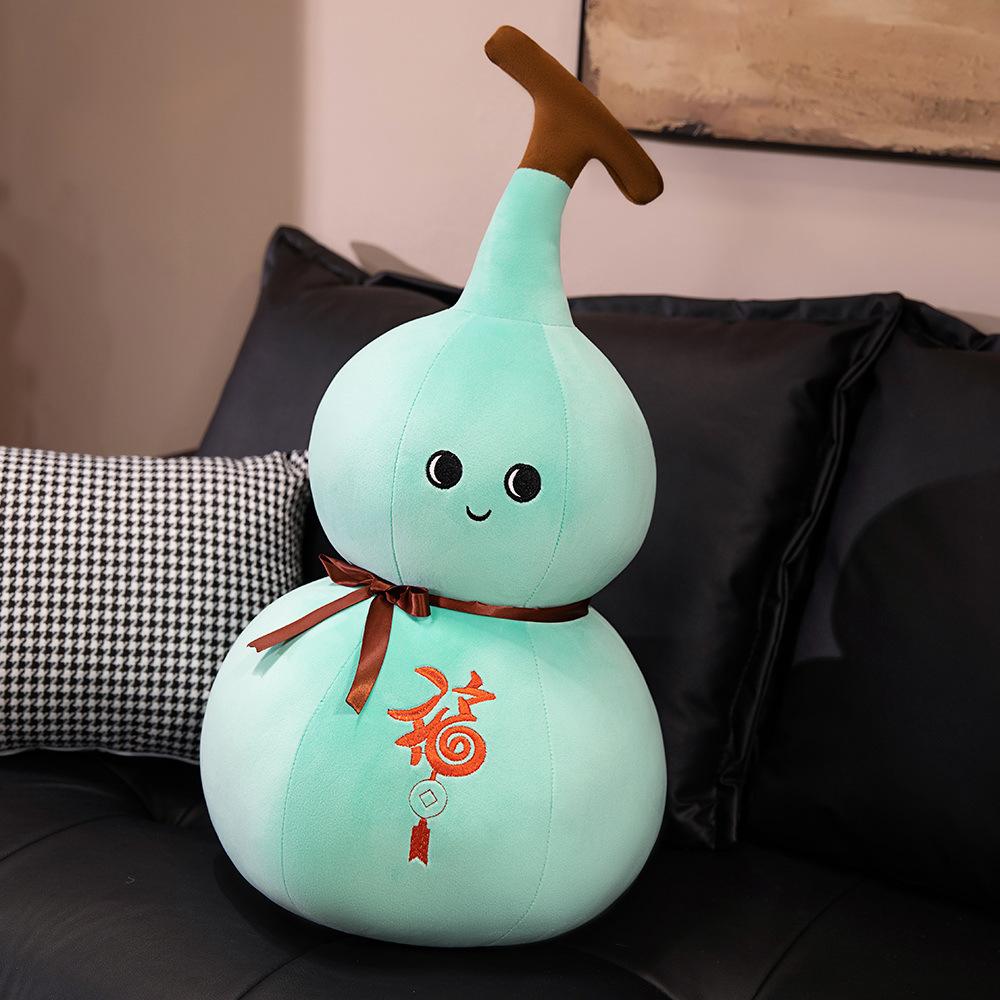 

Creative Simulation Treasure Gourd Throw Pillow Plush Toy Doll Colorful Gourd Doll Children Accompany Soothing Doll 35m（0.25kg） синій
