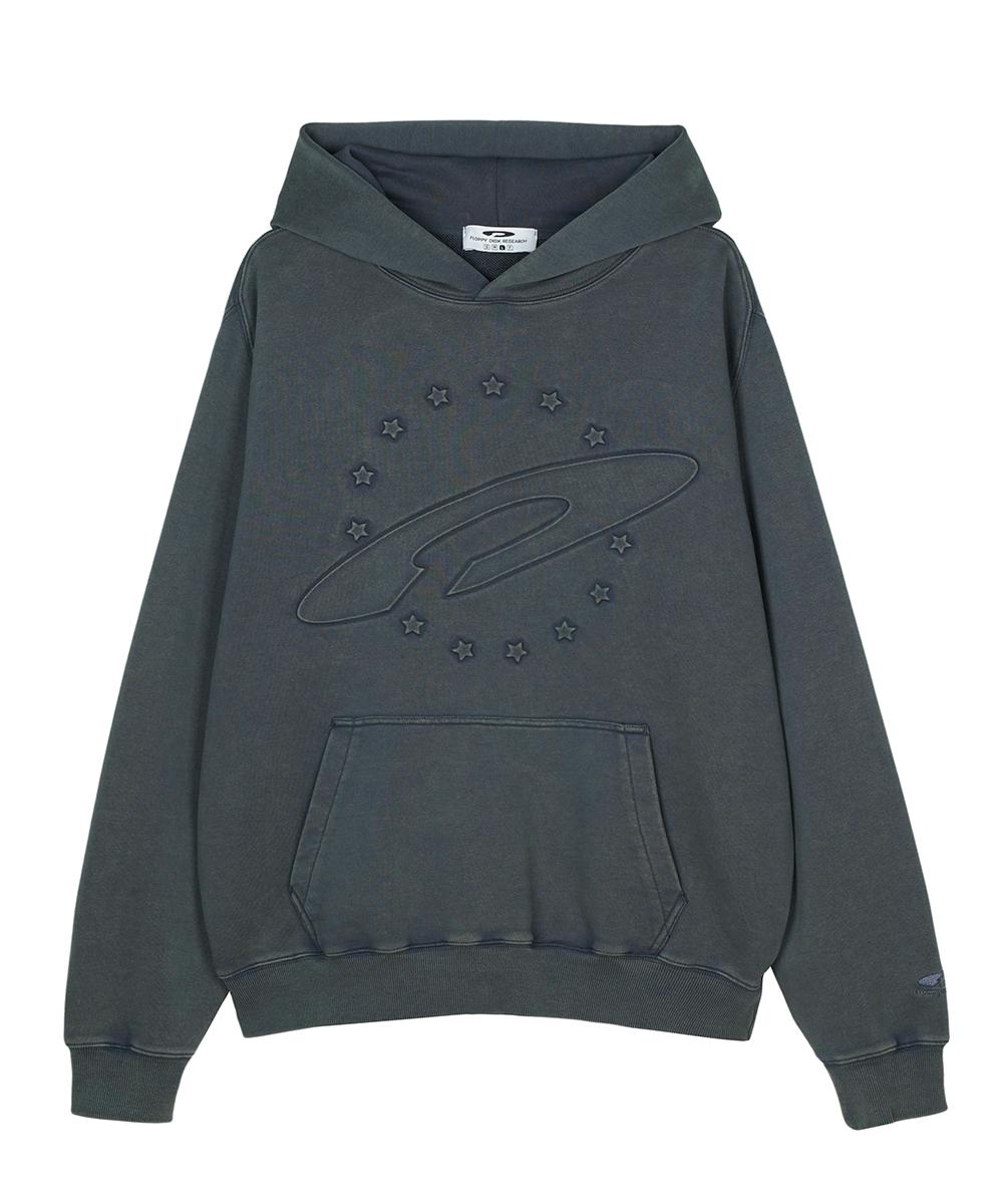 Fdr Embo Pigment Star Disk Logo Hoodie Slate Gray M